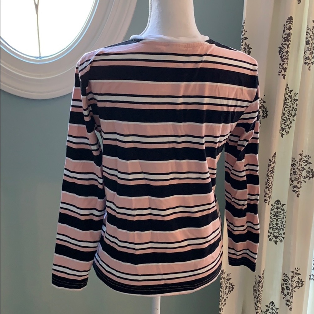Santa Cruz Skateboards Black and Pink Striped Long Sleeve Tee - Picture 5 of 8